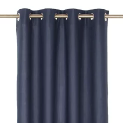 Castorama Rideau Effet Lin Nubia 130 X 26 Cm Bleu Nuit