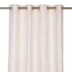 Castorama Rideau Effet Lin Nubia 130 X 260 Cm Blanc