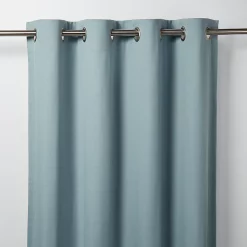 Castorama Rideau GoodHome Taowa Gris Bleu L.140 X H.260 Cm