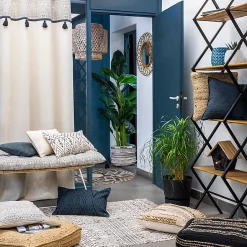 Deko & Co Rideau Lima Deco&Co Noir L.250 X L.135 Cm