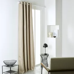 Castorama Rideau Occultant Thermique Chambray Dune L.240 X L.140 Cm