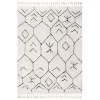 Castorama Tapis Berber Frange Motif Berbère 150 X 200 Cm Noir Et Blanc