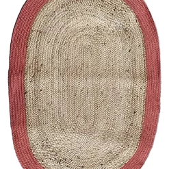 Castorama Tapis Bombay Jute Rouge Et Naturel 120 X 180 Cm