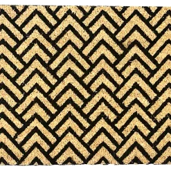 Castorama Tapis Coco écru Imprimé Chevron 40 X 60 Cm