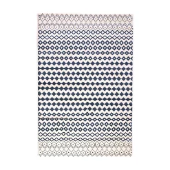 Castorama Tapis Graphic Optique Blanc Bleu 100 X 150 Cm