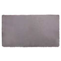 Castorama Tapis Imitation Mouton GoodHome 80 X 150 Cm Gris