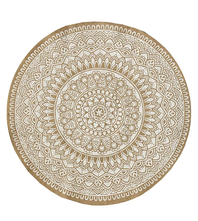 Castorama Tapis Jute Imprimé Deco&Co Blanc Naturel Ø120 Cm 3 Castorama Tapis Jute Imprimé Deco&Co Blanc Naturel Ø120 Cm