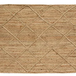 Tapis Jute Naturel Losange Deko & Co L.230 X L.160 Cm