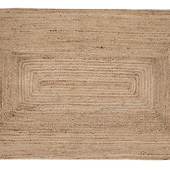 Tapis Jute Naturel Rectangle Deko & Co L.180 X L.120 Cm