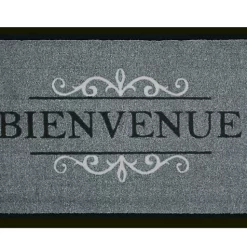 Castorama Tapis Polyamide Imprimé Bienvenue Gris 40 X 60 Cm