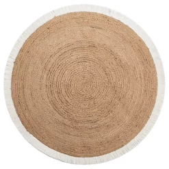 Castorama Tapis Rond En Jute Naturel à Franges Deco&Co ⌀120cm
