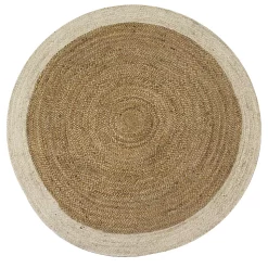 Castorama Tapis Rond En Jute Naturel Et écru Deco&Co ⌀120cm