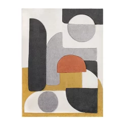 Castorama Tapis Sarah Motif Graphique 150 X 200 Cm Noir Et Blanc