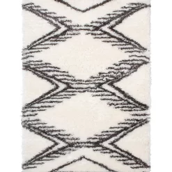 Castorama Tapis Scandi Tribal 100x150 Cm Blanc