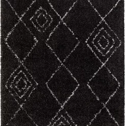 Castorama Tapis Shaggy Coltrane Motif Berbère L. 160 X L. 230 X Ep. 3 Cm Noir GoodHome