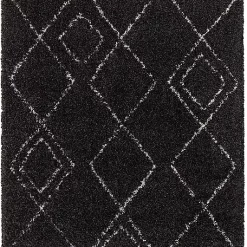 Castorama Tapis Shaggy Coltrane Motif Berbère L. 170 X L. 120 X Ep. 3 Cm Noir GoodHome