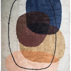 Castorama Tapis Tufte à Motifs Berbère Cercle Multicouleur Deco&Co L.230 X L.160 Cm