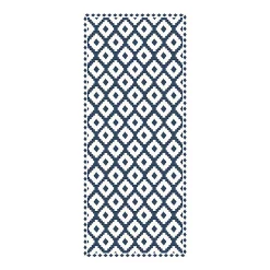 Castorama Tapis Vinyle Carreaux Ethnique Ciment Bleu Et Blanc 49,5 X 116 Cm