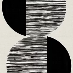 Castorama Tapis Vinyle Cercles Noir Et Blanc 49,5 X 116 Cm