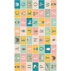 Castorama Tapis Vinyle Motif Abecedaire Multicolore L.83 X L.49,5 Cm X Ep. 2 Mm