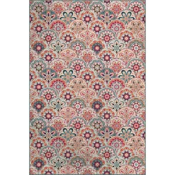 Castorama Tapis Vinyle Motif Arabesques /mandalas Multicolores L.148,5 X L.99 Cm X Ep. 2 Mm