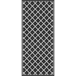 Castorama Tapis Vinyle Motif Arabesques Noires Et Blanches L.116 X L.49,5 Cm X Ep. 2 Mm