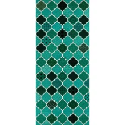 Castorama Tapis Vinyle Motif Arabesques Vertes L.116 X L.49,5 Cm X Ep. 2 Mm