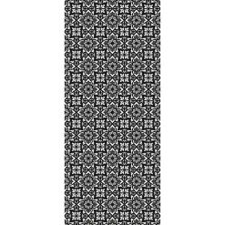 Castorama Tapis Vinyle Motif Carreaux De Ciments, Arabesques Noires Et Blanches L.116 X L.49,5 Cm X Ep. 2 Mm