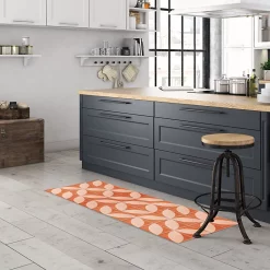 Castorama Tapis Vinyle Motif Carreaux Mosaïque Orange Et Rose L.116 X L.49,5 Cm X Ep. 2 Mm