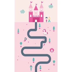 Castorama Tapis Vinyle Motif Château De Princesse L.83 X L.49,5 Cm X Ep. 2 Mm