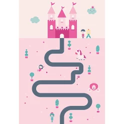 Castorama Tapis Vinyle Motif Château De Princesse L.95 X L.66 Cm X Ep. 2 Mm