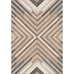 Castorama Tapis Vinyle Motif Chevrons Imitation Parquet Bois Naturel Et Gris L.95 X L.66 Cm X Ep. 2 Mm