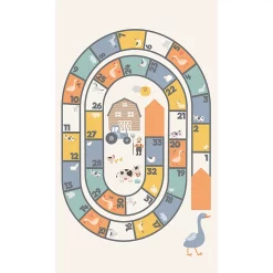 Castorama Tapis Vinyle Motif Jeu De L'oie Multicolore L.83 X L.49,5 Cm X Ep. 2 Mm