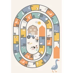 Castorama Tapis Vinyle Motif Jeu De L'oie Multicolore L.95 X L.66 Cm X Ep. 2 Mm