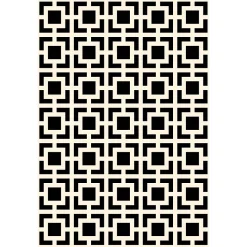 Castorama Tapis Vinyle Motif Traits, Carrés Noir Et Blanc L.95 X L.66 Cm X Ep. 2 Mm
