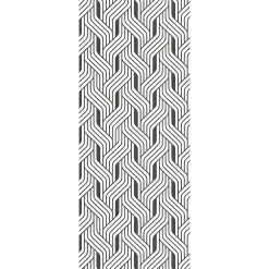 Castorama Tapis Vinyle Motif Traits Graphiques Superposés Noir Et Blanc L.160 X L.66 Cm X Ep. 2 Mm