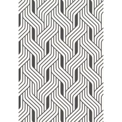 Castorama Tapis Vinyle Motif Traits Graphiques Superposés Noir Et Blanc L.95 X L.66 Cm X Ep. 2 Mm