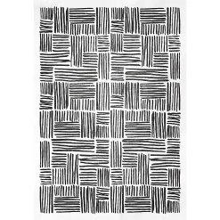 Castorama Tapis Vinyle Motif Traits Noirs L.95 X L.66 Cm X Ep. 2 Mm
