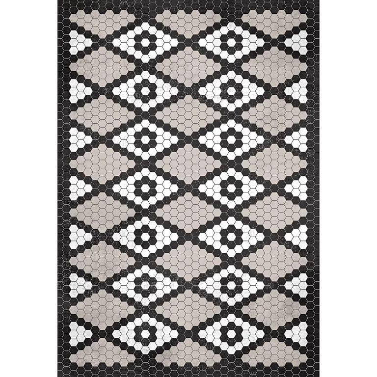 Castorama Tapis Vinyle Motif Triangles, Hexagones Blanc, Noir Et Gris L.95 X L.66 Cm X Ep. 2 Mm 3 Castorama Tapis Vinyle Motif Triangles, Hexagones Blanc, Noir Et Gris L.95 X L.66 Cm X Ep. 2 Mm