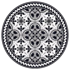 Castorama Tapis Vinyle Noir Et Blanc Ø99