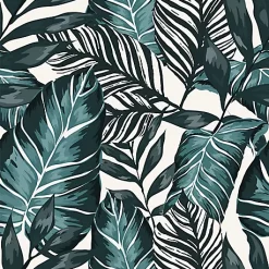 Castorama Tapis Vinyle Palmes Vertes 49,5 X 83 Cm