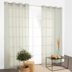 Castorama Voilage Cordola Vert L.140 X H. 240 Cm