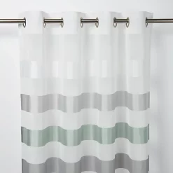 Castorama Voilage GoodHome Faga Gris Et Blanc 140 X 260 Cm