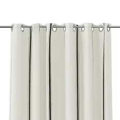 Castorama Voilage Intérieur Effet Chenille Aspect Naturel Avec Rayures Verticales En Fil Chenille Noir Rayé Ivoire GoodHome L. 260 Cm X L. 140 Cm